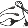 Kabel zasilający długość 1,8m wtyk kątowy Schuko na 2 x C13 Kabel zasilający długość 1,8m wtyk kątowy Schuko na 2 x C13