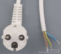 Kabel zasilający długość 3m wtyk Schuko na wolny koniec