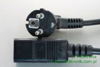 Kabel zasilający długość 5m wtyk Unischuko na gniazdo IEC C19