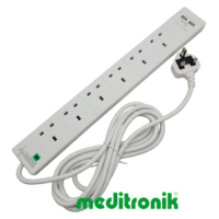 Listwa zasilająca angielska 6 gniazd kabel 3m wtyk UK 13A 2xUSB Listwa zasilająca angielska 6 gniazd kabel 3m wtyk UK 13A 2xUSB