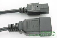 Przedłużacz kabla zasilającego złącza C13 / C20 długość 2m, 3 x 1,0mm2, 10A 230V