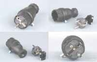 Złącze męskie na kabel 230v 16A IP44