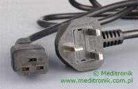 Kabel zasilający angielski złacze BS1363 na C19 długość 2,5m