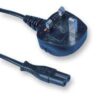 Przewód zasilający z wtykiem angielskim na IEC320 C7 dł. 2m, 3A Przewód zasilający z wtykiem angielskim na IEC320 C7 dł. 2m, 3A