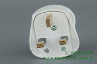 Wtyk angielski bia艂y do monta偶u na kabel bezpiecznik 13A Wtyk angielski bia艂y do monta偶u na kabel bezpiecznik 13A