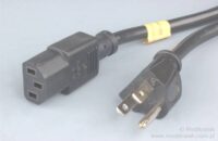 Kabel zasilający dł. 2m wtyk USA na gniazdo C13 kolor czarny