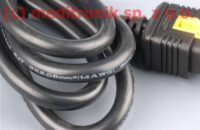 Kabel zasilający dł. 2m wtyk USA na gniazdo C19 + zatrzask