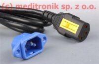 Kabel zasilający dł. 1,5m wtyk USA gniazdo C13 + złącze C14