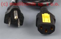 Kabel zasilający dł. 2m wtyk USA na gniazdo C13 + zatrzask
