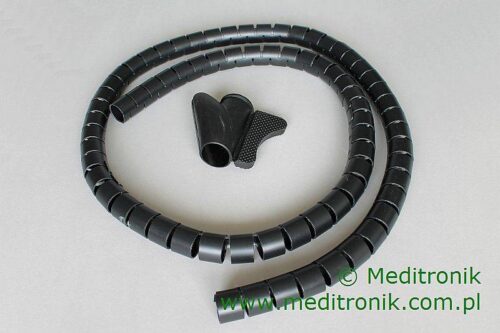 Spiralny organizer kablowy, kolor czarny, długość 1,5m;