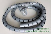 Spiralny organizer kablowy, kolor szary, długość 1,5m; Spiralny organizer kablowy, kolor szary, długość 1,5m;