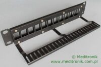 Patch panel do modułów keystone 12 portów 1U 10"