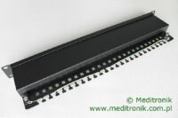 Patch panel 24 porty FTP kat.5e 1U 19" z organizerem