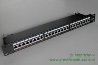 Patch panel 24 porty FTP kat.6a 1U 19" z organizerem