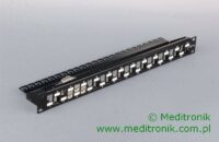 Patch panel do modułów keystone 24 porty 1U 19"z organizerem