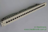 Patch panel 24 porty STP kat.5e 1U 19" z organizerem