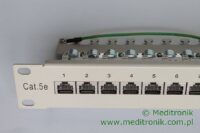 Patch panel 24 porty STP kat.5e 1U 19" z organizerem