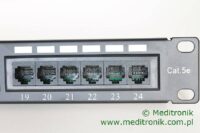 Patch panel 24 porty UTP kat.5e 1U 19"