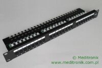 Patch panel 24 porty UTP kat.5e 1U 19" z organizerem