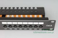Patch panel 24 porty UTP kat.6 1U 19" z organizerem