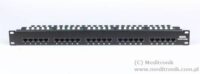 Patch panel telefoniczny 25 portów ISDN 1U 19" z organizerem