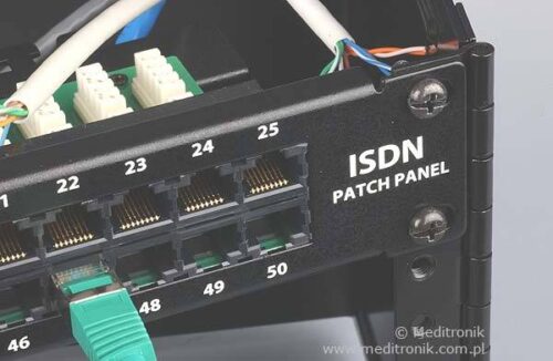 Patch panel telefoniczny 50 portów ISDN 1U 19" z organizerem