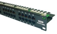 Patch panel telefoniczny 50 portów ISDN 1U 19" z organizerem