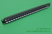 Patch panel do modułów keystone 24 porty 1U 19"z organizerem