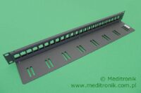 Patch panel do modułów keystone 24 porty 1U 19"z organizerem