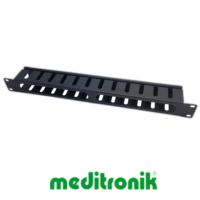 Organizer kablowy 19" poziomy 1U; metalowy, zamykany Organizer kablowy 19" poziomy 1U; metalowy, zamykany