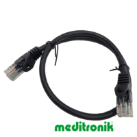 Patchcord UTP kat.6 (klasa E) linka czarny dł.0,5m kabel nieekranowany LAN RJ45