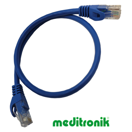 Patchcord UTP kat.6 (klasa E) linka niebieski dł.0,5m kabel nieekranowany LAN RJ45