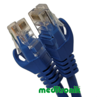 Patchcord UTP kat.6 (klasa E) linka niebieski dł.0,5m kabel nieekranowany LAN RJ45