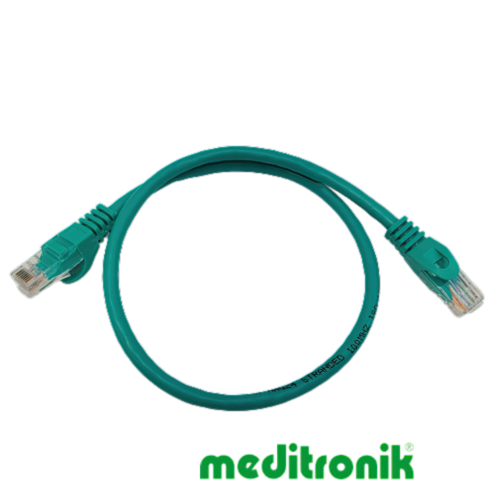 Patchcord UTP kat.6 (klasa E) linka zielony dł.0,5m kabel nieekranowany LAN RJ45
