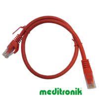 Patchcord UTP kat.6 (klasa E) linka czerwony dł.0,5m kabel nieekranowany LAN RJ45