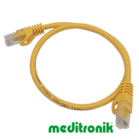 Patchcord UTP kat.6 (klasa E) linka żółty dł.0,5m kabel nieekranowany LAN RJ45