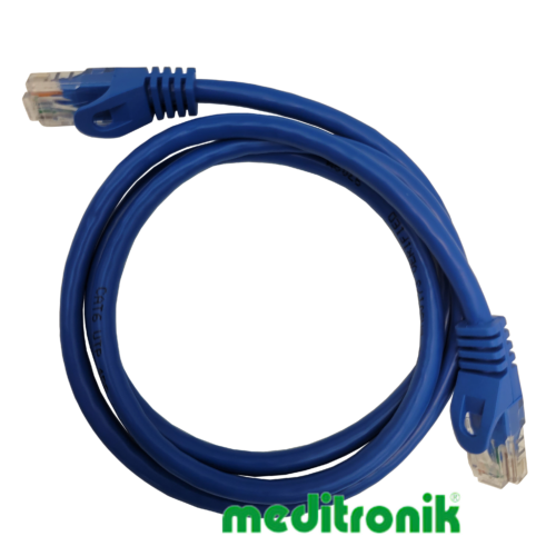Patchcord UTP kat.6 (klasa E) linka niebieski dł.1m kabel nieekranowany LAN RJ45