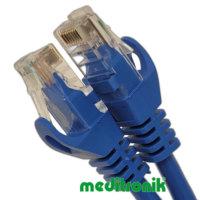 Patchcord UTP kat.6 (klasa E) linka niebieski dł.1m kabel nieekranowany LAN RJ45