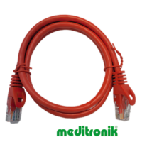 Patchcord UTP kat.6 (klasa E) linka czerwony dł.1m kabel nieekranowany LAN RJ45