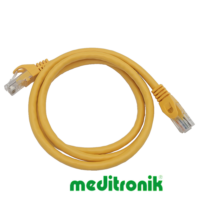 Patchcord UTP kat.6 (klasa E) linka żółty dł.1m kabel nieekranowany LAN RJ45