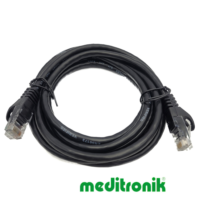 Patchcord UTP kat.6 (klasa E) linka czarny dł.2m kabel nieekranowany LAN RJ45