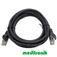 Patchcord UTP kat.6 (klasa E) linka czarny dł.3m kabel nieekranowany LAN RJ45