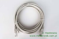 Patchcord UTP kat.5E (klasa D) linka szary dł.3m kabel nieekranowany LAN RJ45