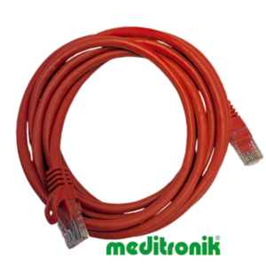 Patchcord UTP kat.6 (klasa E) linka czerwony dł.3m kabel nieekranowany LAN RJ45