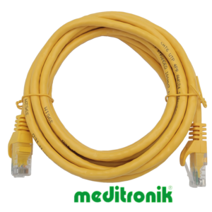 Patchcord UTP kat.6 (klasa E) linka żółty dł.2m kabel nieekranowany LAN RJ45