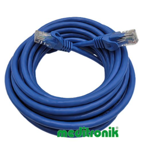 Patchcord UTP kat.6 (klasa E) linka niebieski dł.5m kabel nieekranowany LAN RJ45