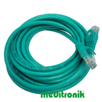 Patchcord UTP kat.6 (klasa E) linka zielony dł.5m kabel nieekranowany LAN RJ45