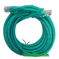 Patchcord UTP kat.6 (klasa E) linka zielony dł.5m kabel nieekranowany LAN RJ45
