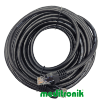 Patchcord UTP kat.6 (klasa E) linka czarny dł.10m kabel nieekranowany LAN RJ45