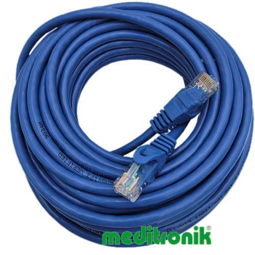 Patchcord UTP kat.6 (klasa E) linka niebieski dł.10m kabel nieekranowany LAN RJ45